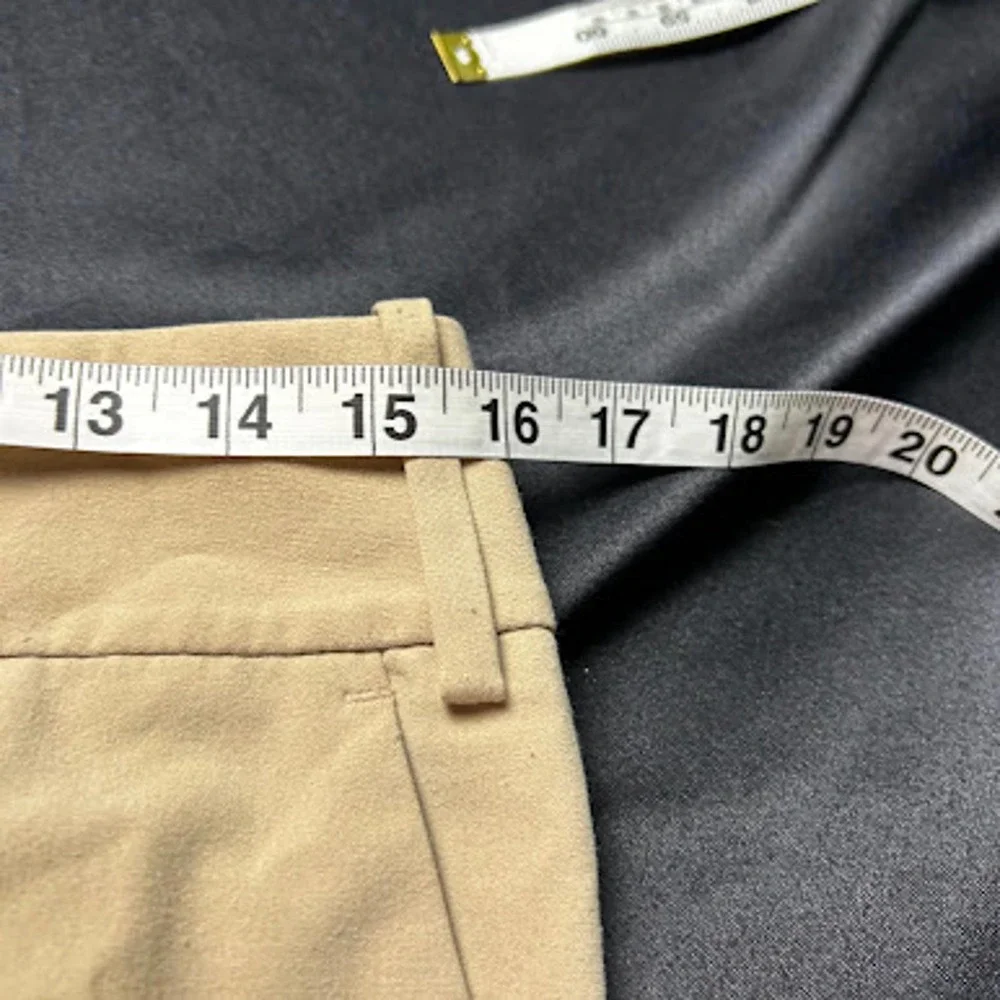 The Limited Drew Fit Tan Khaki Wide Leg Flare Dress Pants Trousers Size 4